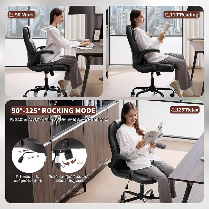 Nexthro Leather Office Chair with Wheels
